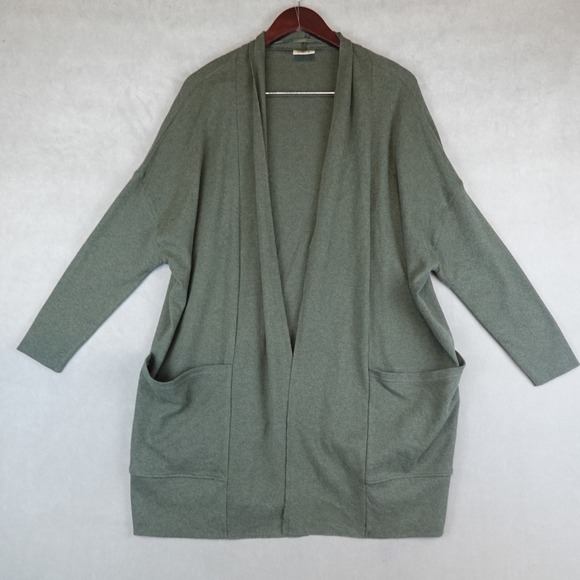 Pact Jackets & Blazers - Pact Airplane Cardigan Organic Cotton M/L Travel Wrap Lounge Open Front Pockets